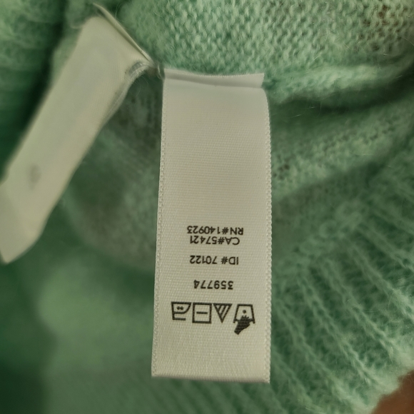 Loft sweater Mint green pullover crewneck sweater knit sleeves size Medi… - Picture 6 of 6